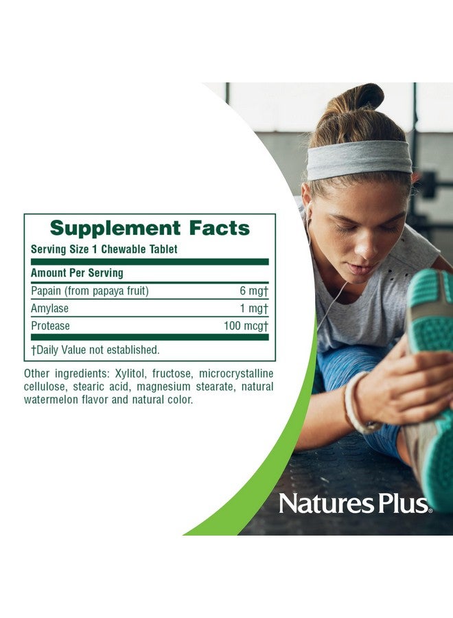NaturesPlus إنزيم البابايا من ناتشرز بلس - 6 ملغ باباين - مكمل غذائي طبيعي للمساعدة في الهضم، يحتوي على الأميلاز والبروتياز - 180 قرص قابل للمضغ (180 حصة) - Image 5