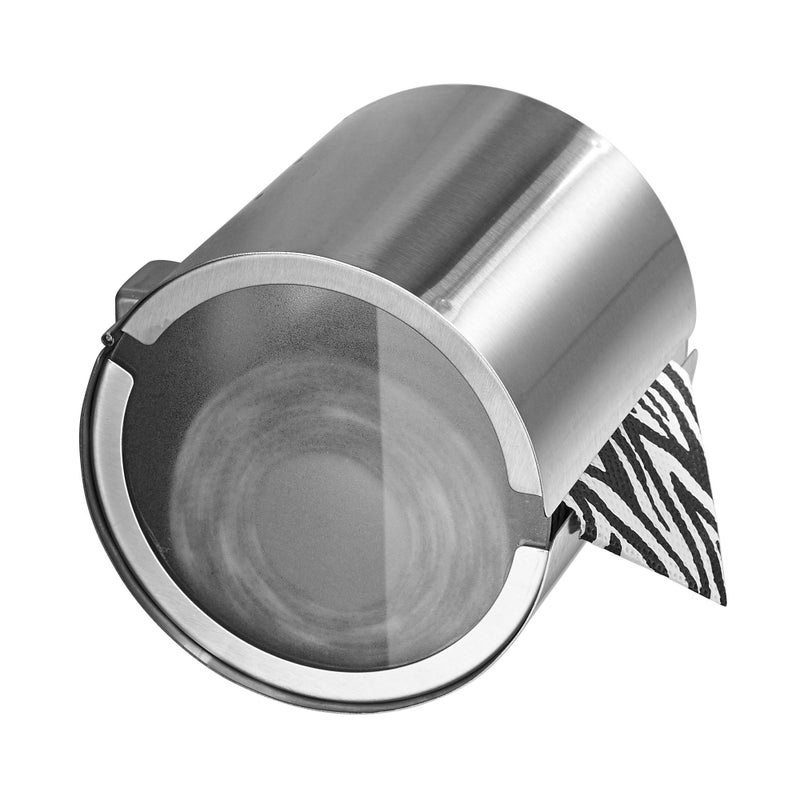 JunSun Cat Proof Toilet Paper Holder Dog Proof Toilet Paper Roll Holder Pet Proof TP Holder AntiCat TP Roll Holder TP Roll Keeper Protector Round Enclosed Wall Mounted Stainless Steel Brushed Nickel