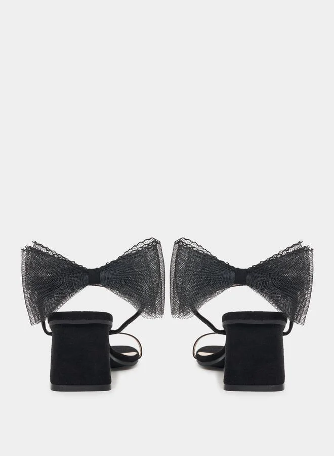 ستايلي Bow Decor Block Heel Sandals