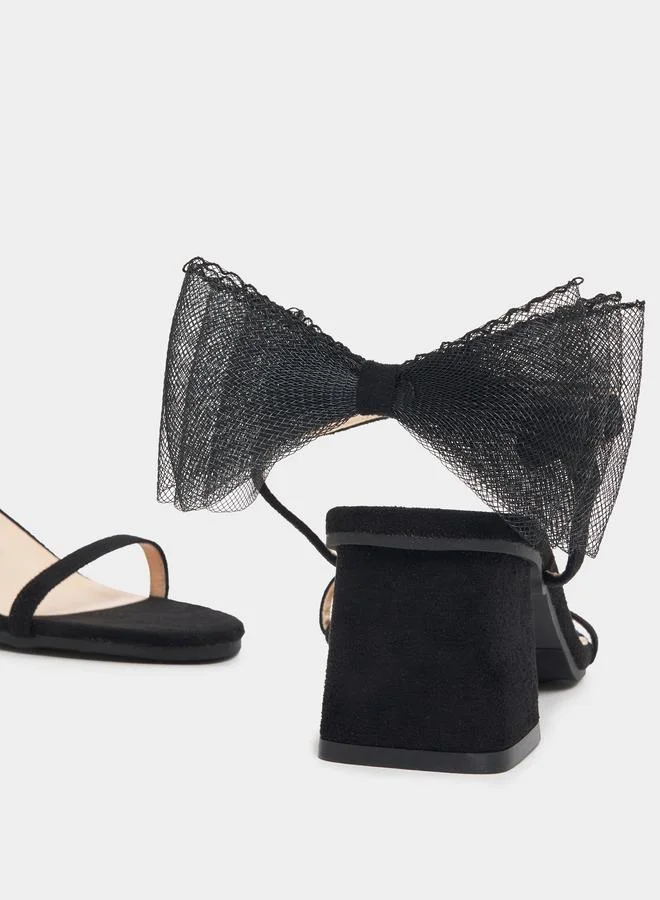 ستايلي Bow Decor Block Heel Sandals