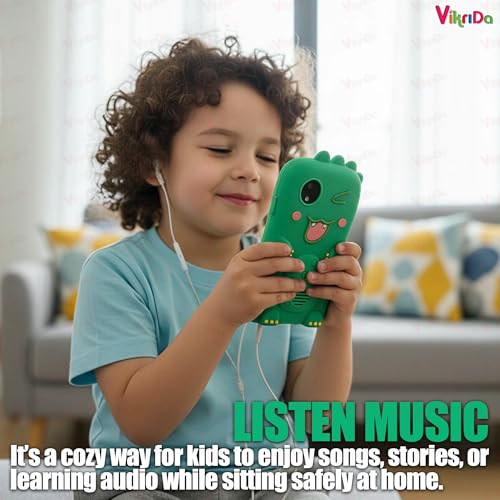 Vikrida Plastic Kids Smartphone Toy with MP3 Music Player Bumper Back Case Dual Camera for Selfies in-Built Games 2.4" Screen 8MP Camera Toys for Boys & Girls (Multicolor) - Image 5