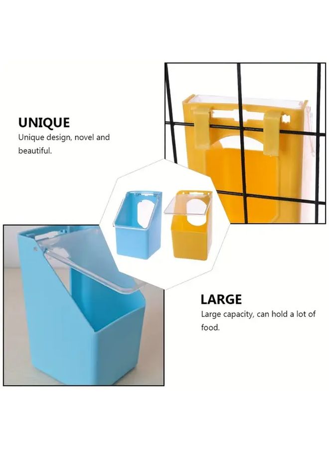 White Pigeon Feeding Trough Anti Spill PVC Food Box With Clear Lid Bird Feeder - Image 5