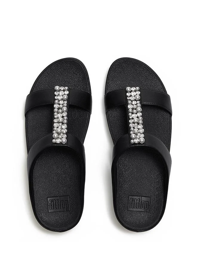 Fitflop FINO PEARLS-AND-CRYSTAL H-BAR SLIDES