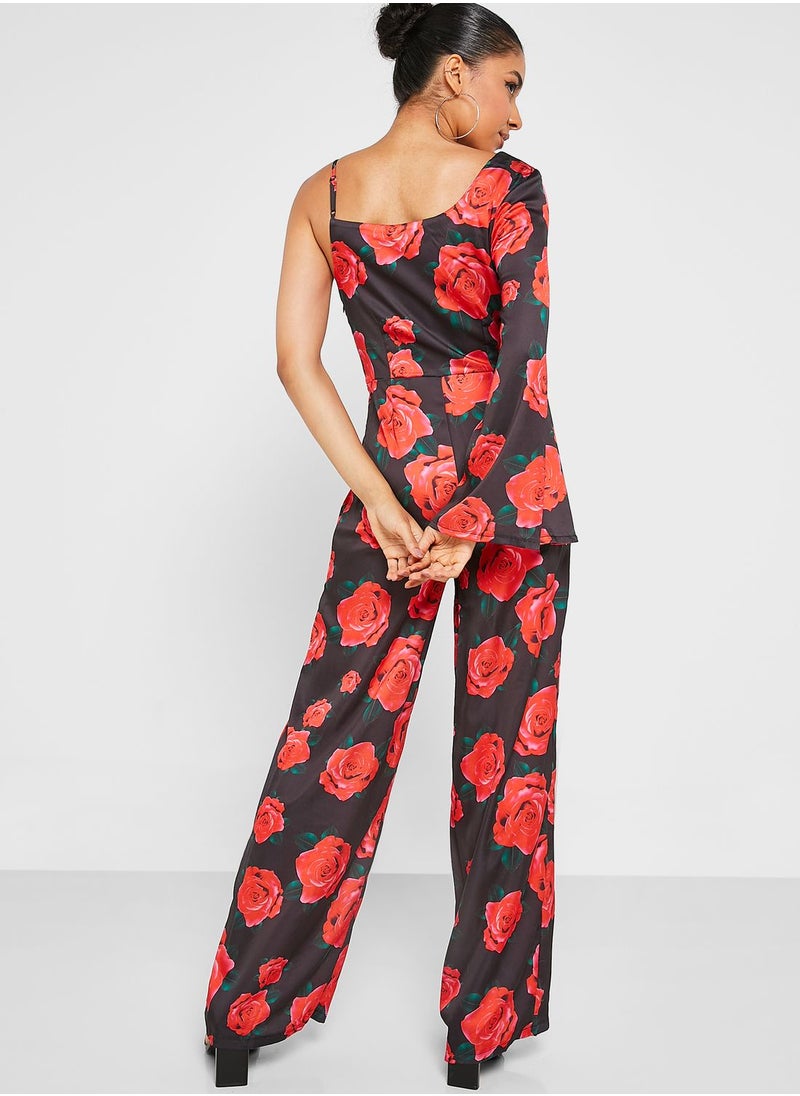 boohoo Floral Print Wide Leg Jumpsuit  - Image 2