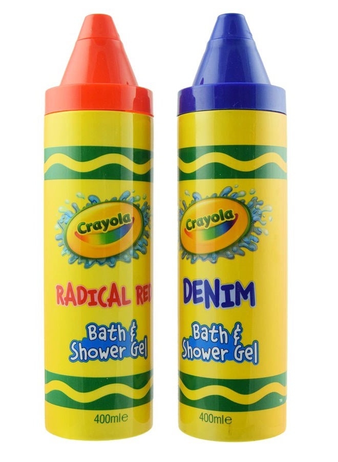 Crayola Bath and Shower Gel, 400 ml (Cherry red or Denim) - Image 2