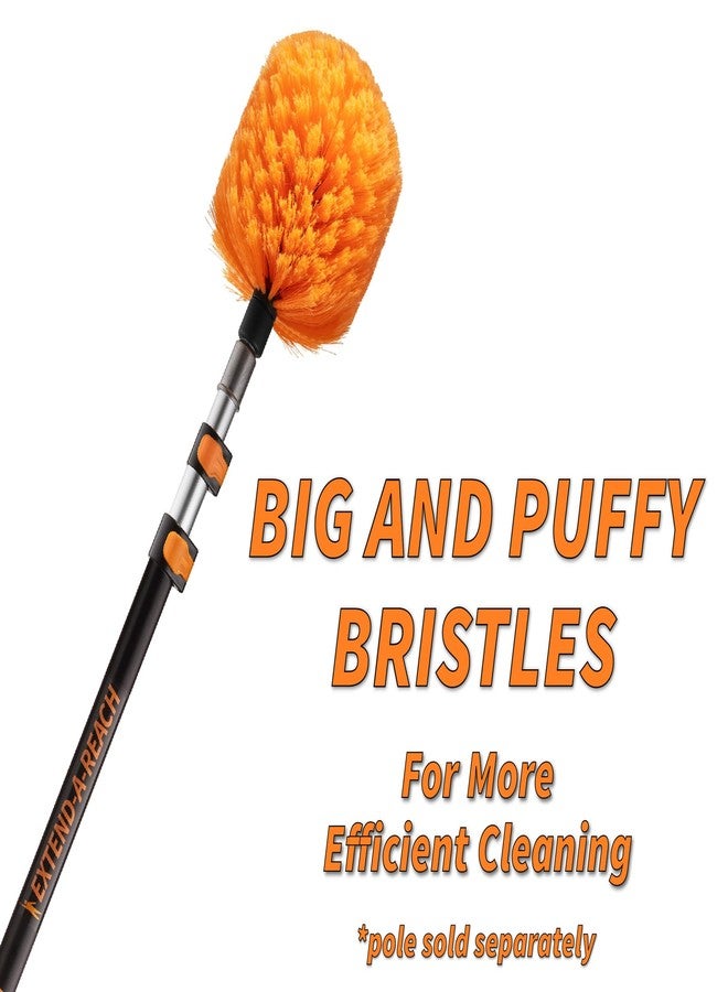 EXTEND-A-REACH Cobweb Duster Head Brush // Spider Web Brush for Outdoor & Indoor Web Cleaning // Twist-On Corner Duster Fits Standard Acme Threaded Extension Poles // Best Cobweb Brush Head (Pole Sold Separately) - Image 3