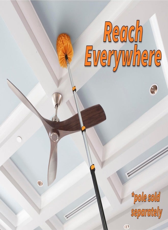 EXTEND-A-REACH Cobweb Duster Head Brush // Spider Web Brush for Outdoor & Indoor Web Cleaning // Twist-On Corner Duster Fits Standard Acme Threaded Extension Poles // Best Cobweb Brush Head (Pole Sold Separately) - Image 4