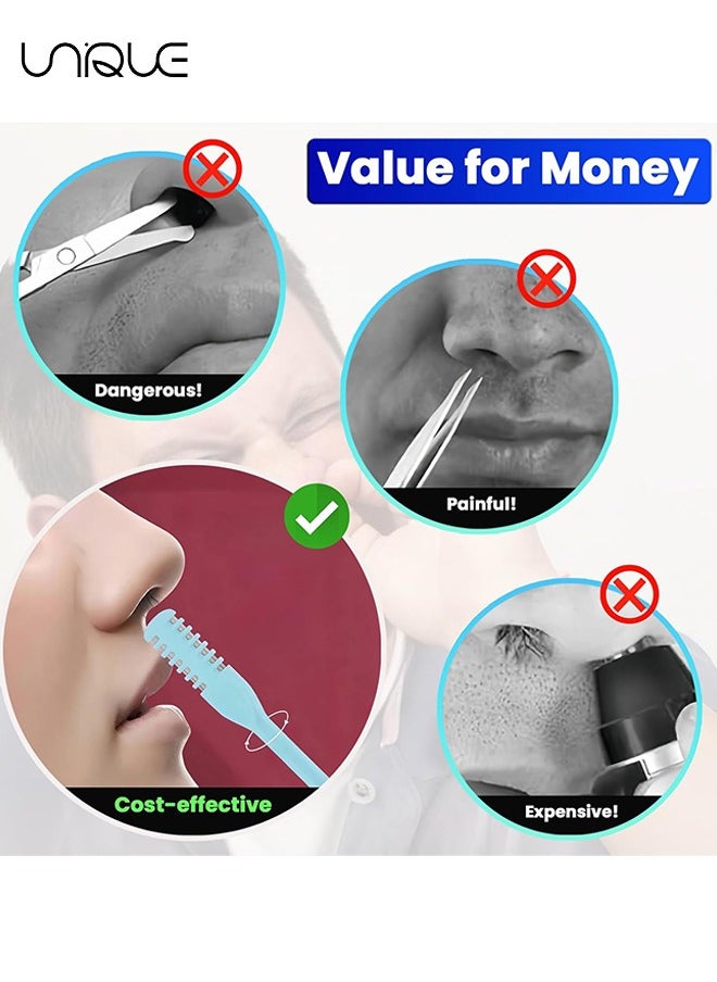 Unique 2-in-1 Nasal Hair Cutter, Nasal Hair Cutter, Upgraded Double Sided Nose Hair Knife, 360° Rotating Portable Manual Nose Hair Trimmer, Nose Hair Remover Tool for Women Men (5 Pcs)  - Image 5