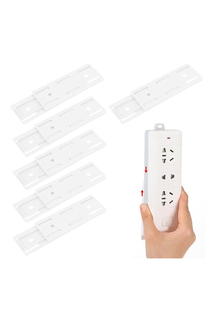 6 Pack Self Adhesive Power Strip Holder, Power Strip Holder Desktop Mobile Punch Free Socket Holder, Desktop Socket Fixer for Kitchen Home Office and Cable Management - Image 1