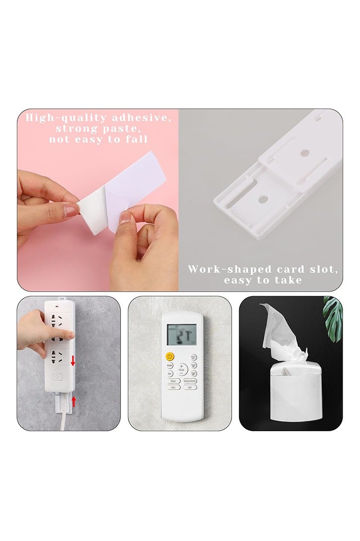 6 Pack Self Adhesive Power Strip Holder, Power Strip Holder Desktop Mobile Punch Free Socket Holder, Desktop Socket Fixer for Kitchen Home Office and Cable Management - Image 3