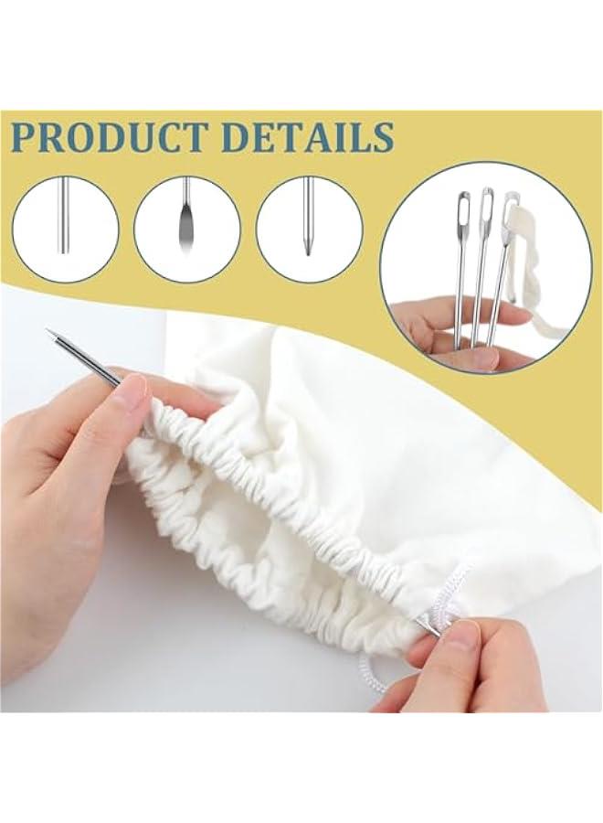 Arabest Drawstring Threader Tool Set, Stainless Steel Sewing Loop Turner Hooks with Latch, Flexible Drawstring Threader, Easy Rope Threader Clips for Jackets Coats Pants Hoodies Sweaters (8 Pack) - Image 4
