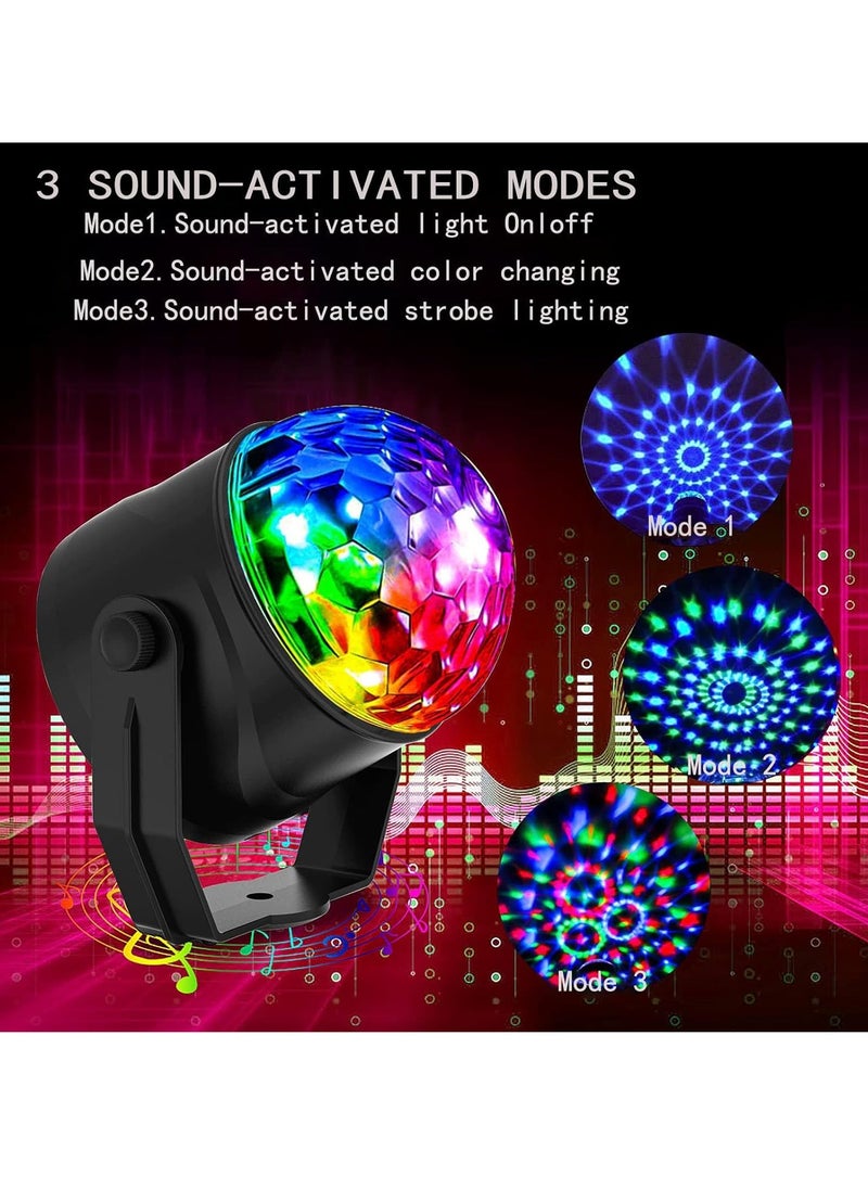 Disco Ball, 360 Degree Rotating LED Disco Lights, Durable RGB Dynamic Party Lamp, Lightweight And Portable Music Activated Disco Light For Home Party Car, (Without Remote)