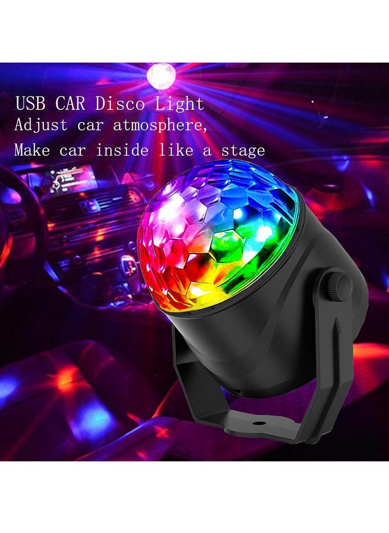 Disco Ball, 360 Degree Rotating LED Disco Lights, Durable RGB Dynamic Party Lamp, Lightweight And Portable Music Activated Disco Light For Home Party Car, (Without Remote)