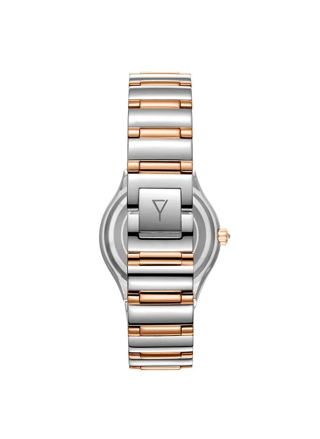 ECSTACY Ecstacy Women's 6P29 Movement Watch, Multi Function Display and Stainless Steel Strap - E23608-KBKMG, Two Tone Rose Gold