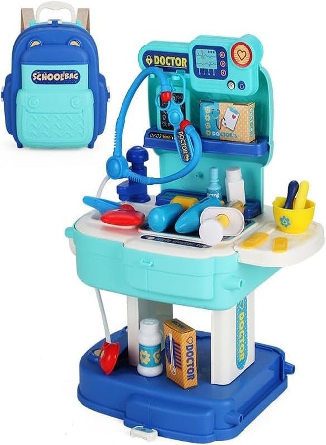 Coracy Toys Doctor Playset for Kids, Pretend Play Doctor Set with Foldable Suitcase School Bag for Kid 31 PCS Set, Doctor Kit Toyset for Kids Above 3 Years, BIS Approved (Doctor Set) - Image 2