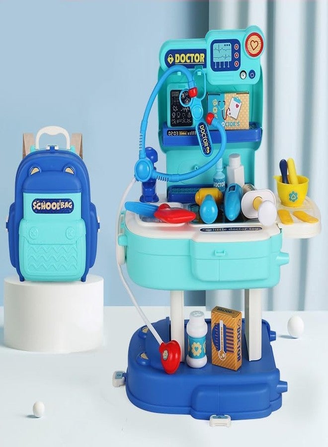 Coracy Toys Doctor Playset for Kids, Pretend Play Doctor Set with Foldable Suitcase School Bag for Kid 31 PCS Set, Doctor Kit Toyset for Kids Above 3 Years, BIS Approved (Doctor Set) - Image 1