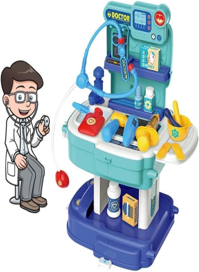 Coracy Toys Doctor Playset for Kids, Pretend Play Doctor Set with Foldable Suitcase School Bag for Kid 31 PCS Set, Doctor Kit Toyset for Kids Above 3 Years, BIS Approved (Doctor Set) - Image 3