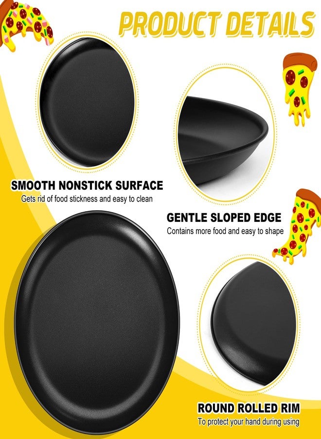 P&P CHEF Pizza Pan Bakeware for Home Kitchen, Stainless Steel Pizza Tray for Baking Pizza, Healthy & Reusable & Easy Clean, Oven & Freezer Safe, 12 Inch & Black - Image 3
