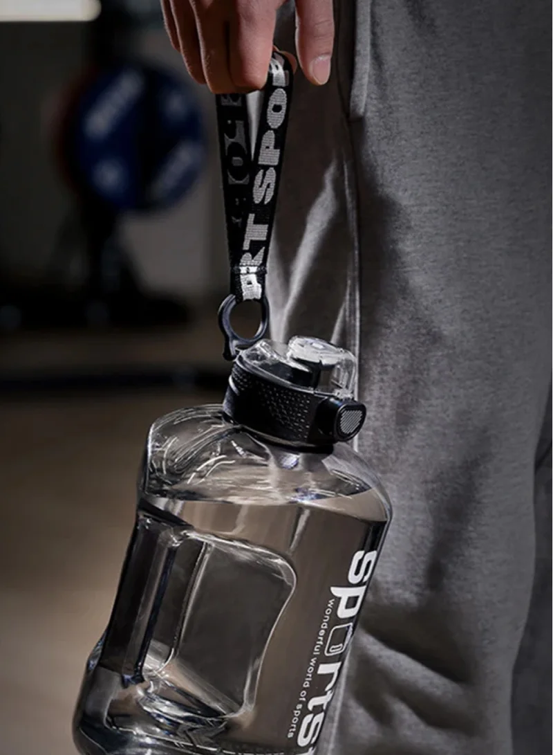 flâneur Sports Bottle with Handle and Transparent Lid 1700ml - Leak-Proof, Large Capacity Hydration Bottle, Ideal for Gym, Travel, and Outdoor Activities, Lightweight and Portable