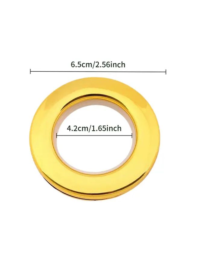 22pcs Bright Golden Roman Curtain Rings For Windows Bathrooms Living Rooms - Image 4