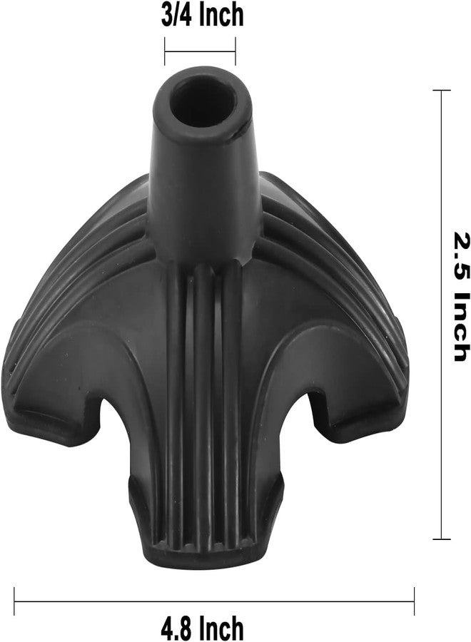 عصا مشي دكتور تورسو بريميوم أحادية الساق (قاعدة عريضة) بمقبض على شكل حرف T جديد | ارتفاع قابل للتعديل | مانعة للانزلاق | للرجال/النساء | المرضى | كبار السن - Image 3