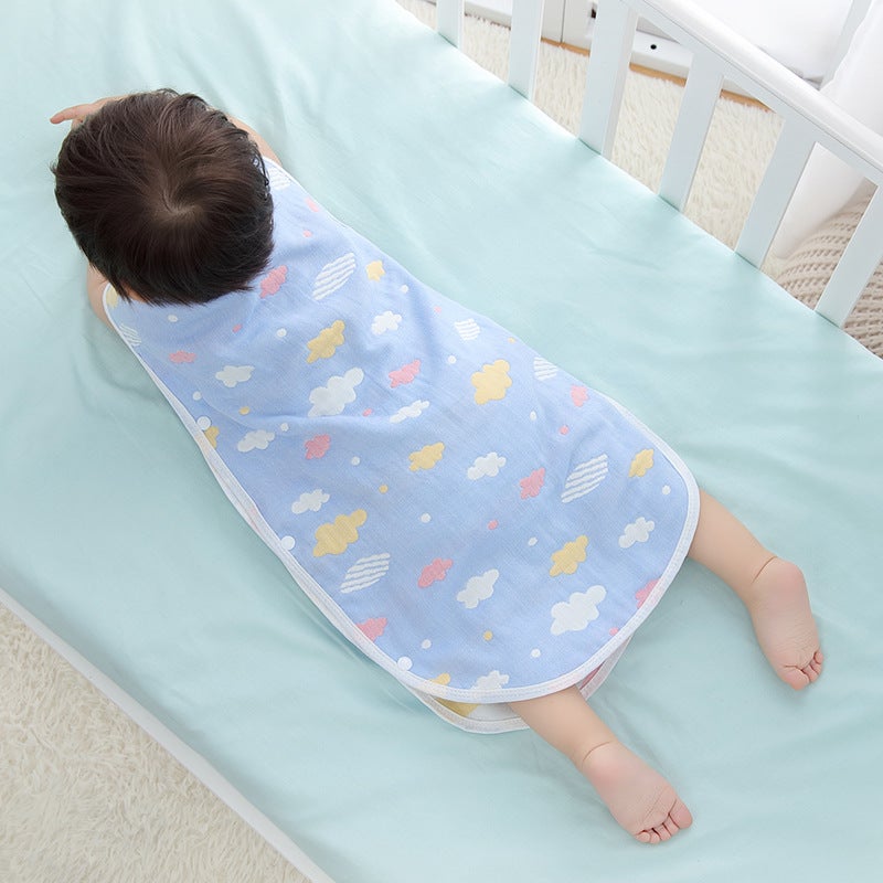 Sleeping Bag Pure Cotton Six-Layer Gauze Kidsren'S Baby Anti-Kick Vest Style Spring, Autumn And Summer Thin Air-Conditioned Room To Prevent Colds - Image 4