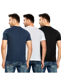 Celsius Celsius Men's Crew Neck Half Sleev Slim FIT T-Shirt (Pack of 3) (3012_303A_2XL)  - Image 2