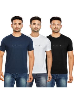 Celsius Celsius Men's Crew Neck Half Sleev Slim FIT T-Shirt (Pack of 3) (3012_303A_2XL)  - Image 1