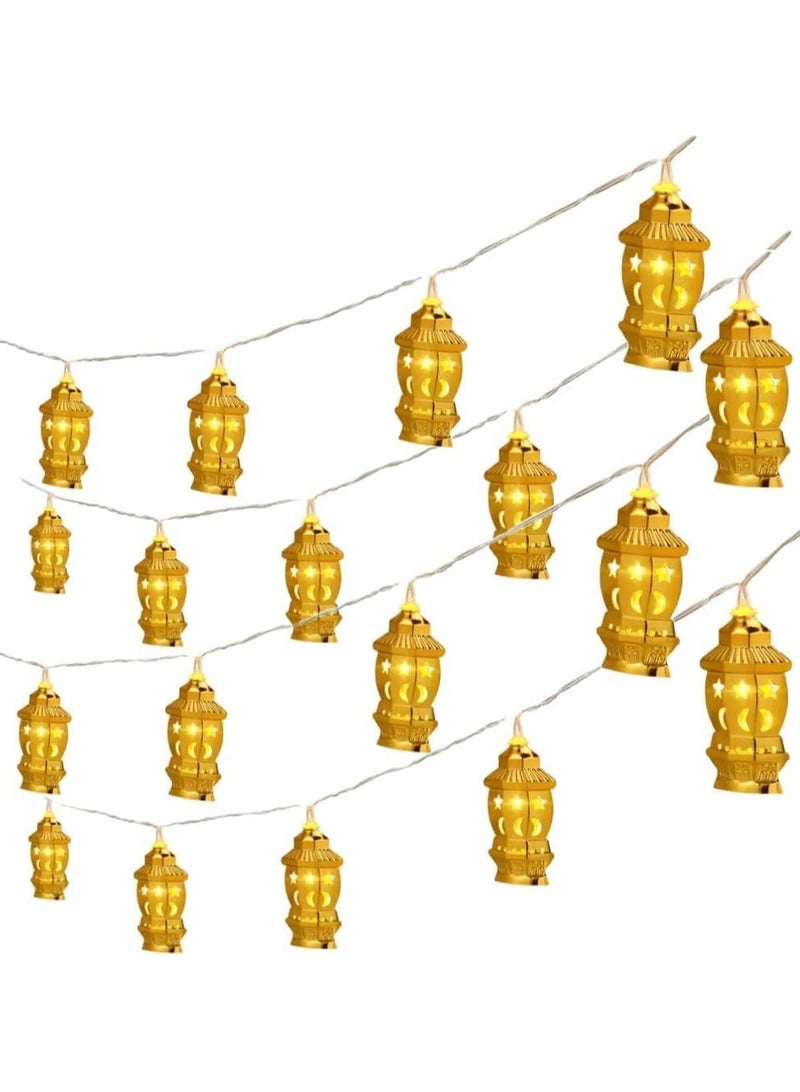 Ramadan Decoration String Lights, 9 feet 20 LEDs stylish Lantern Design, Battery Operated, Islamic design for Ramadan and Eid Indoor and Outdoor Decorations Warm White - Image 2