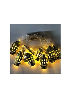 Generic Ramadan Decoration String Lights, 9 feet 20 LEDs stylish Lantern Design, Battery Operated, Islamic design for Ramadan and Eid Indoor and Outdoor Decorations Warm White  - Image 4