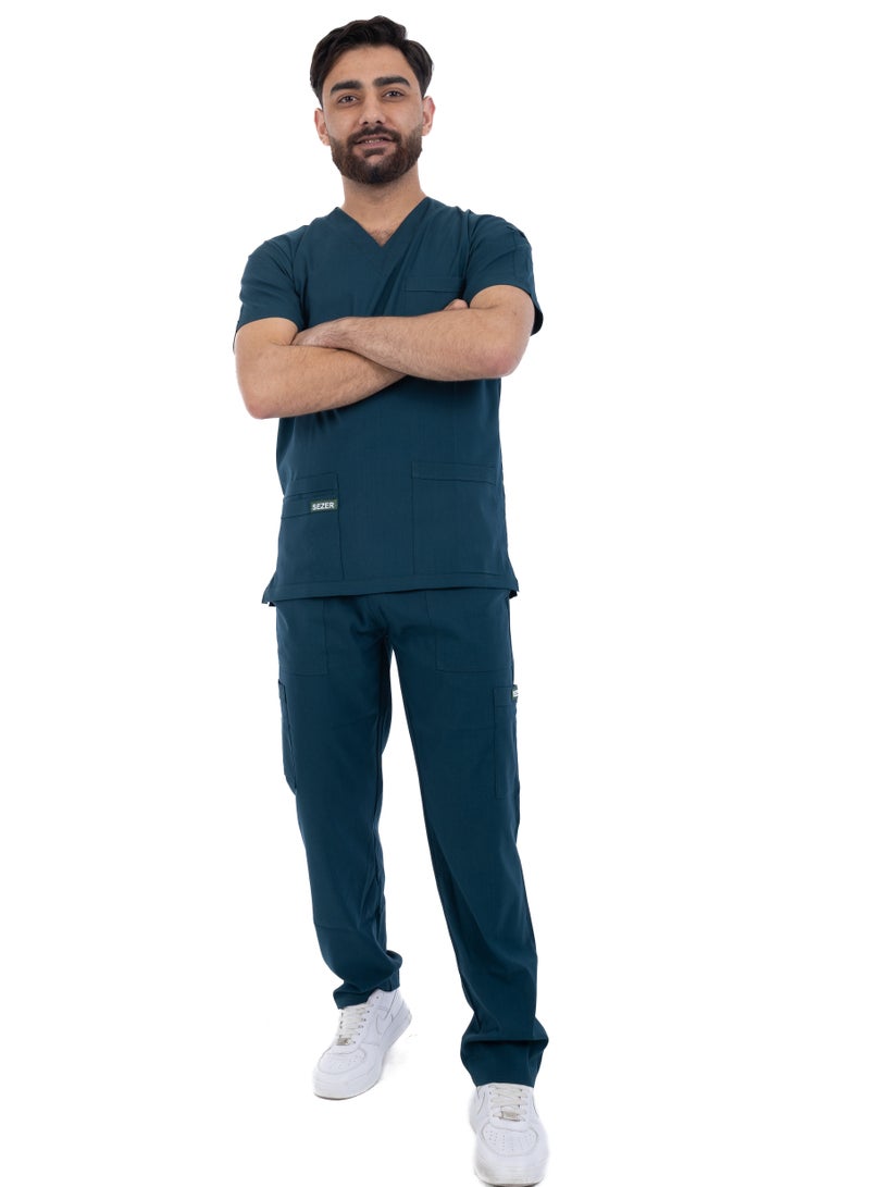 sezer Caesar Scrub for Men - Strength and comfort in a cotton gingham design that fits you all day long - Image 1