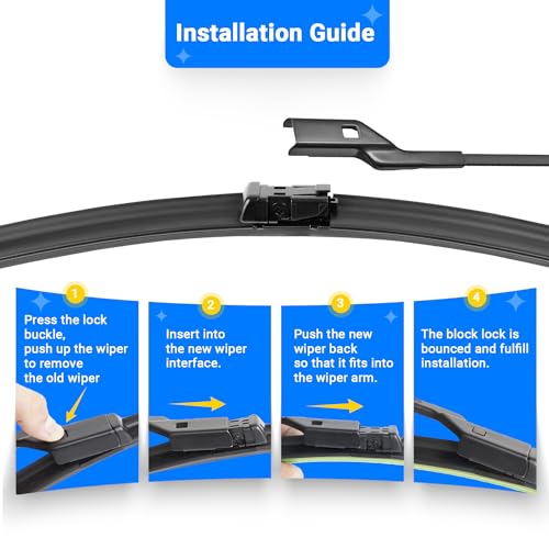 Raintok شفاطات الزجاج الأمامي RAINTOK بديل لسيارة جيب رينيغيد 2015-2023 جودة المصنع الأصلية مجموعة شفاطات أمامية وخلفية لسيارتي - 22" 20" 11" (عبوة من 3) - Image 4