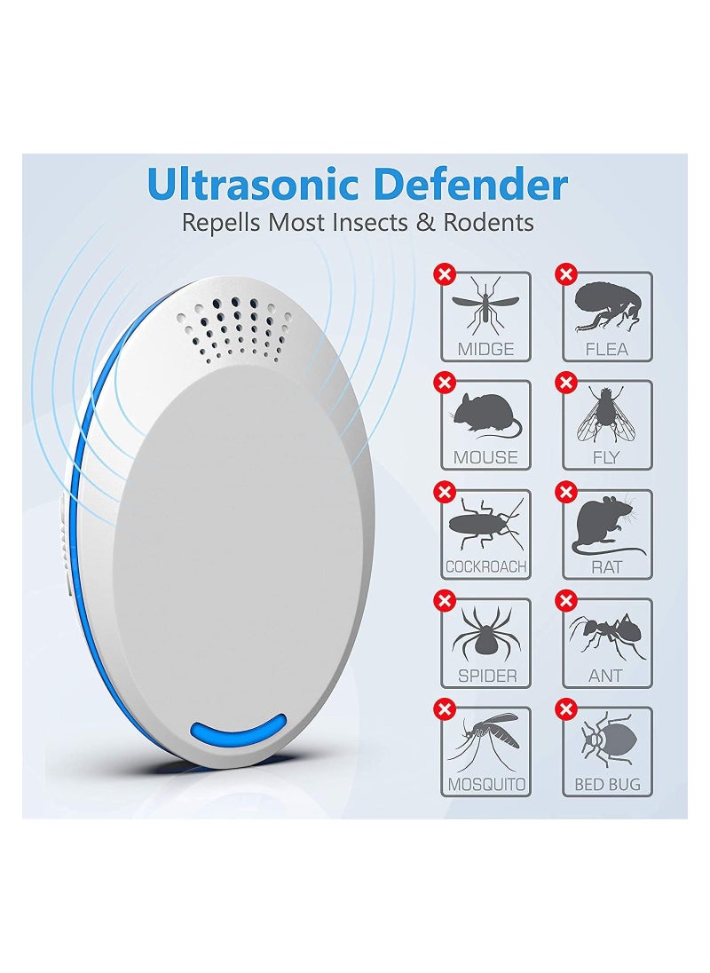 Generic - Ultrasonic Pest Repeller Plug-In - Electronic Insect Control Defender 2Pack - Roach Bed Bug Mouse Rodent Mosquito Killer - Indoor Reject Repellent - For roach Ants Mice Fly Rat - Image 1