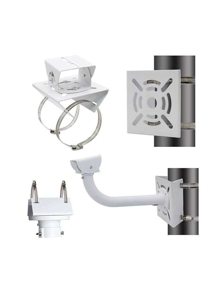 Vertical Mount Adapter with 2 Rings Wall Mount Bracket for Surveillance Camera(1pc)  - Image 2
