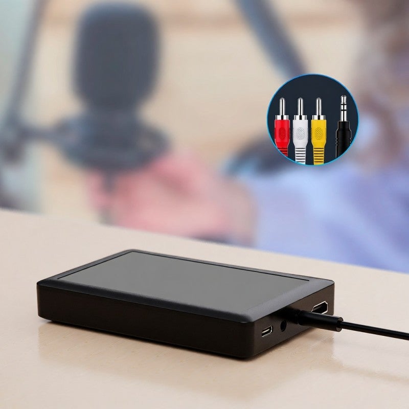 إزكاب صندوق التقاط الفيديو والصوت بمدخل 3RCA AV - محول تمثيلي إلى رقمي يعمل بالتوصيل والتشغيل لأجهزة VHS وVCR وكاميرات الفيديو ومشغلات DVD - Image 4