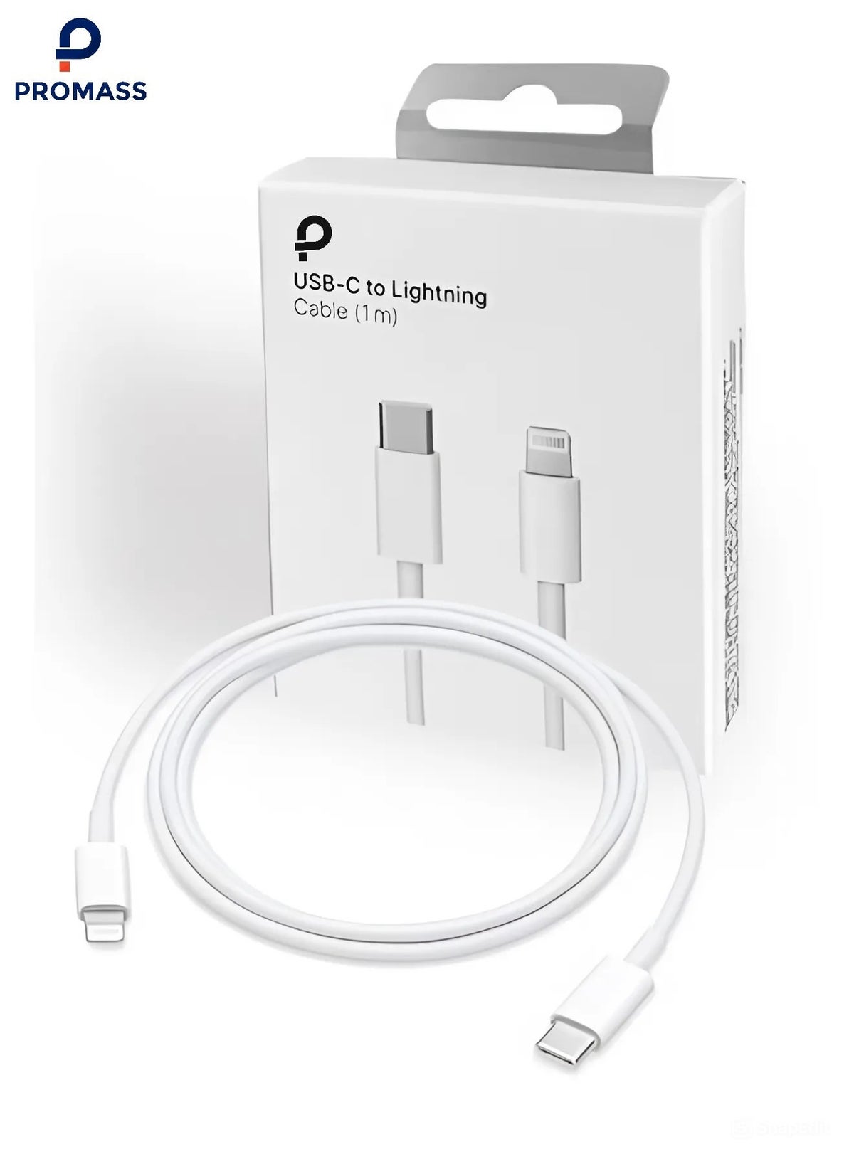 بروماس كابل شحن بروماس 1 متر USB-C إلى Lightning لآيفون