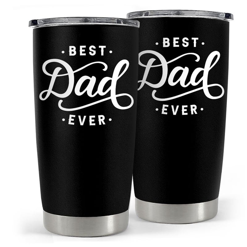 SANDJEST Dad Tumbler Gifts for Dad from Daughters Sons - 20oz Stainless Steel Insulated Coffee Travel Mug Christmas, Birthday, Father's Day Gift - Image 1
