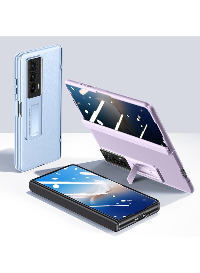 زبون جراب لهاتف Honor Magic VS Pioneer، جراب ملمس جلدي، جراب هاتف مقاوم للصدمات بمفصلة متكاملة - Image 4