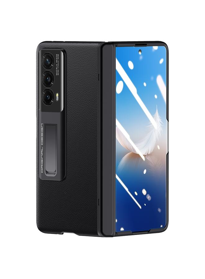 زبون جراب لهاتف Honor Magic VS Pioneer، جراب ملمس جلدي، جراب هاتف مقاوم للصدمات بمفصلة متكاملة - Image 2