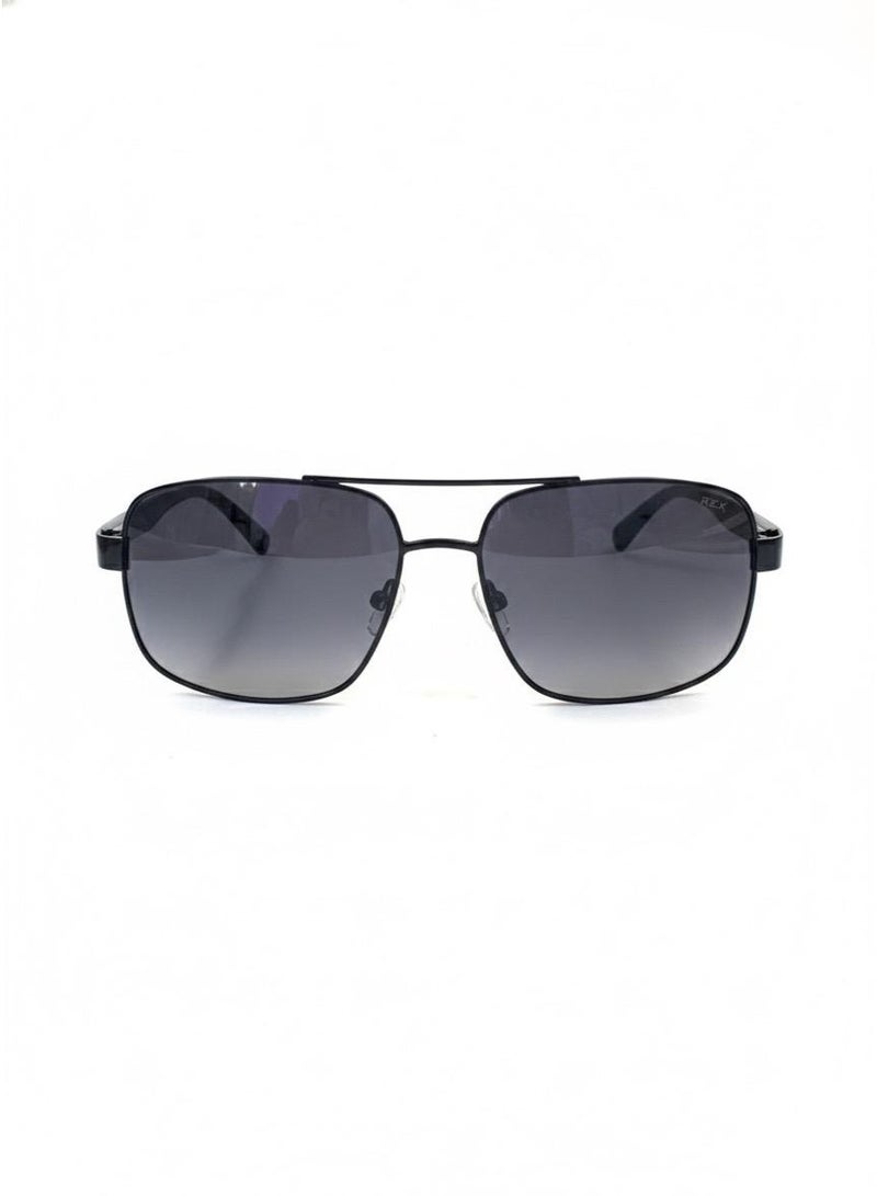 ركس نظارة شمسية للرجال مع اطار من المعدن خفيفة الوزن لون اسود و السلفر 13945 - Image 2