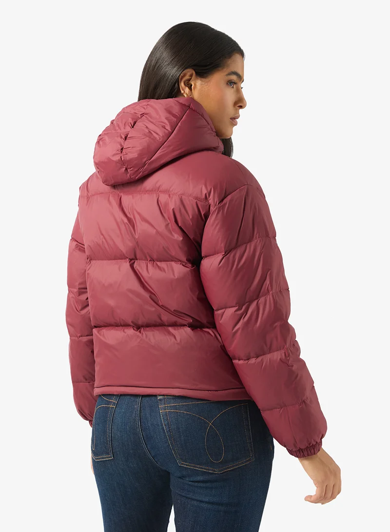 Calvin Klein Jeans Logo Puffer Jacket With Hoodie