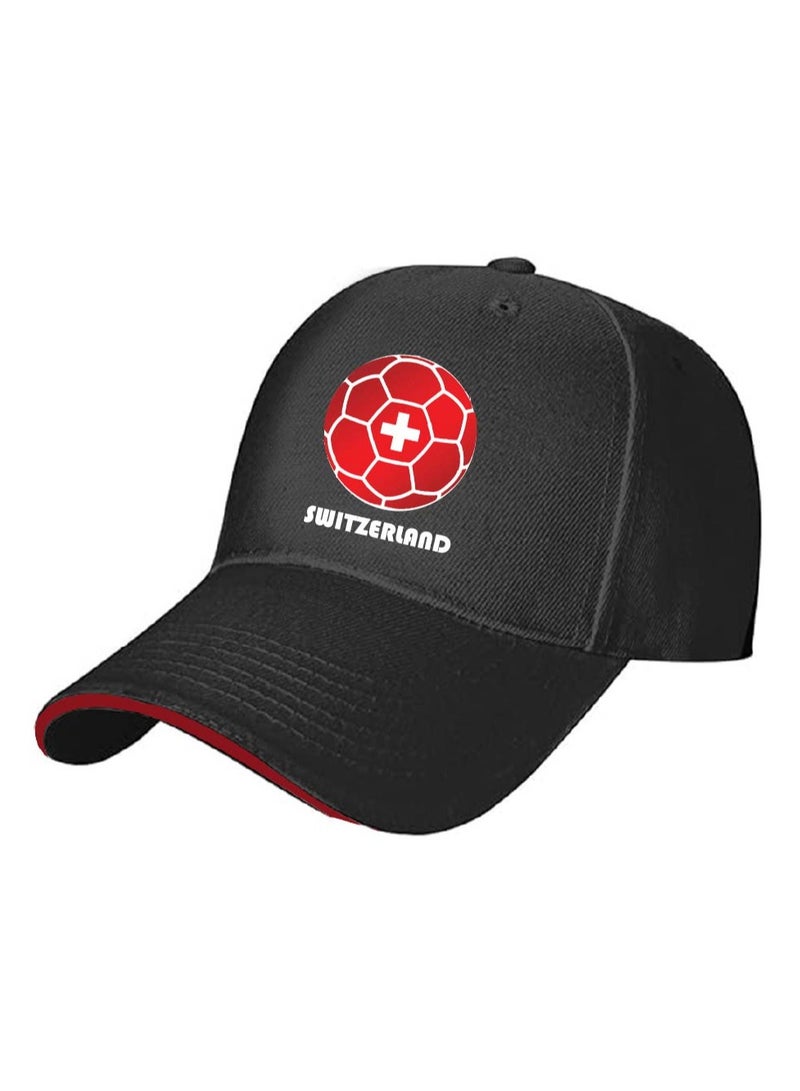 PRINTSHOP4ME Switzerland Unisex Adult Football Cap for Both Men and Women With Metal Adjustable Buckle Closure - Perfect for Football Fans, Match Days, Outdoor Activities, and Everyday Wear - Image 2