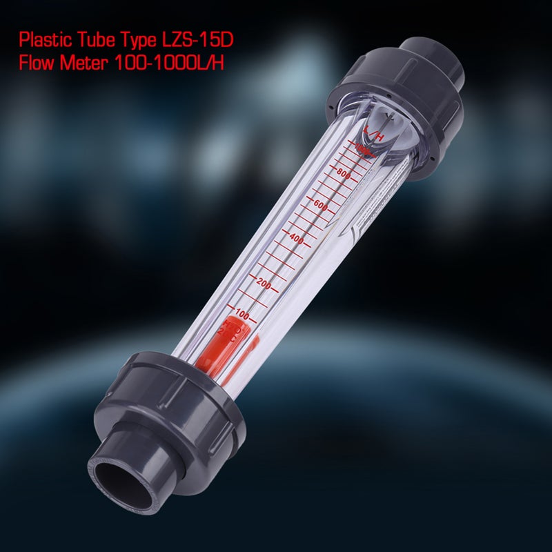 Plastic Tube Type 100‑1000L/H Water Flow Meter Flowmeter LZS‑15D - Image 1