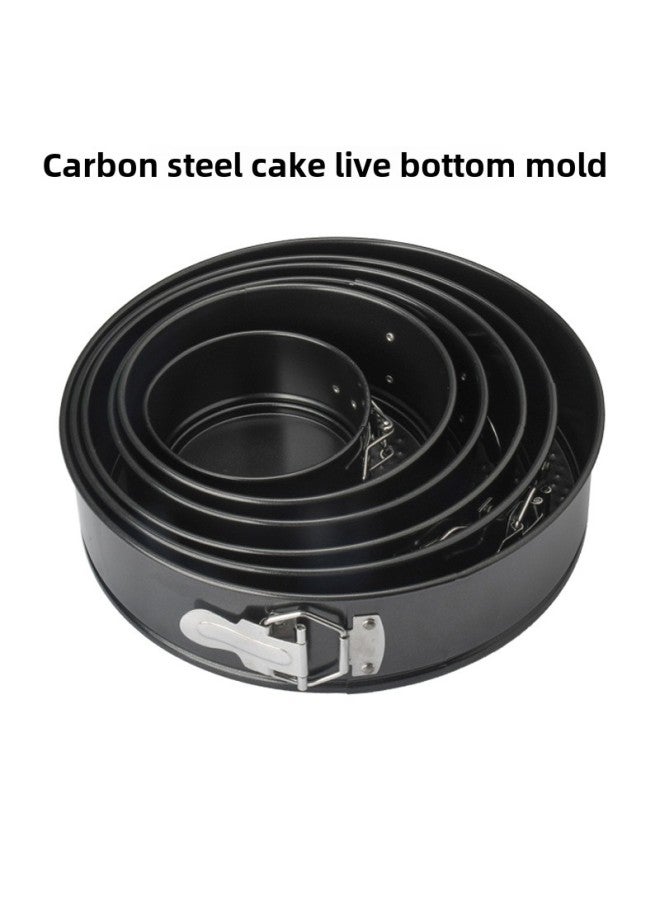 Cake Mold 4/6/7/8/9/10 Inch Round Thickened Non-stick Coated Carbon Steel Lock Baking Pan Qi Feng Cake Mold-Specifications:4/7/9 Set Round (Kraft Paper White Box) - Image 2