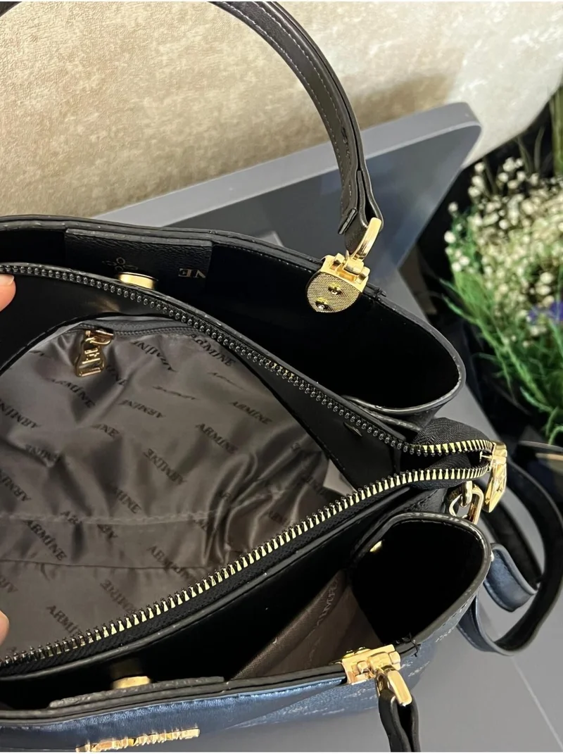 ARMINE No ARM.206.KS Special Color Konbin Leather Handbag Designed as Hand and Shoulder Bag Gund