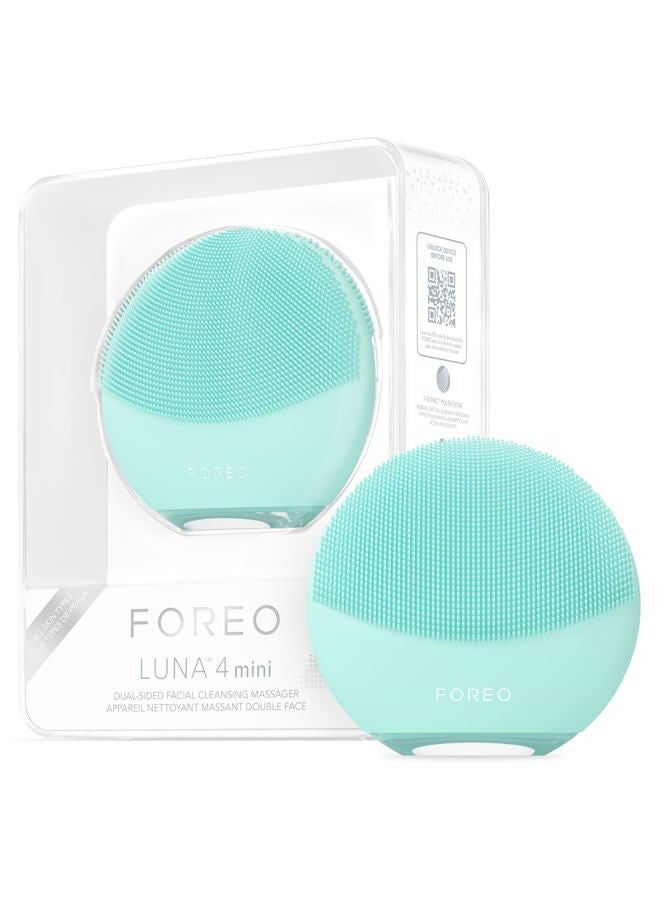 FOREO فرشاة تنظيف الوجه والمُدلك LUNA 4 ميني - عناية فاخرة بالبشرة - تعزز الامتصاص - أدوات بسيطة للعناية بالبشرة - لجميع أنواع البشرة - أرتيك بلو - Image 1