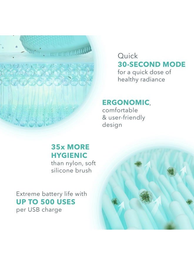 FOREO فرشاة تنظيف الوجه والمُدلك LUNA 4 ميني - عناية فاخرة بالبشرة - تعزز الامتصاص - أدوات بسيطة للعناية بالبشرة - لجميع أنواع البشرة - أرتيك بلو - Image 3