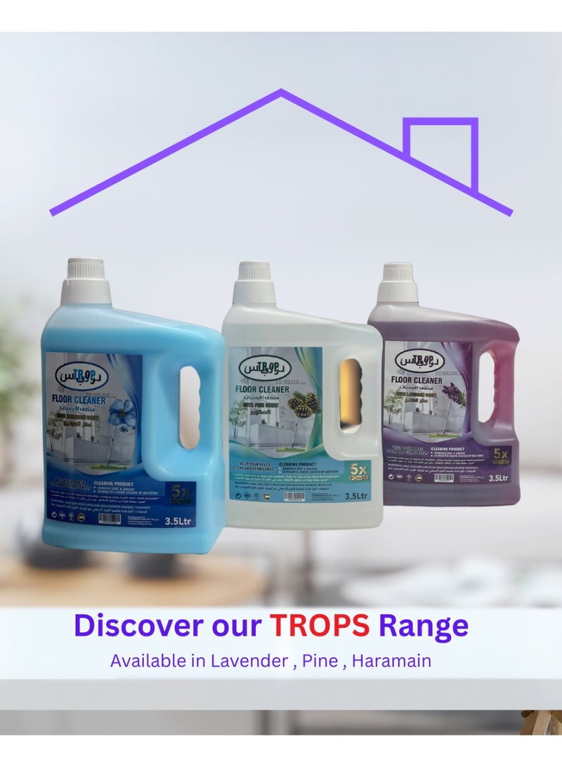 TROPS Lavender Scent Floor Cleaner 3.5 L Pack Of 3+1 OFFER PACK - Image 5