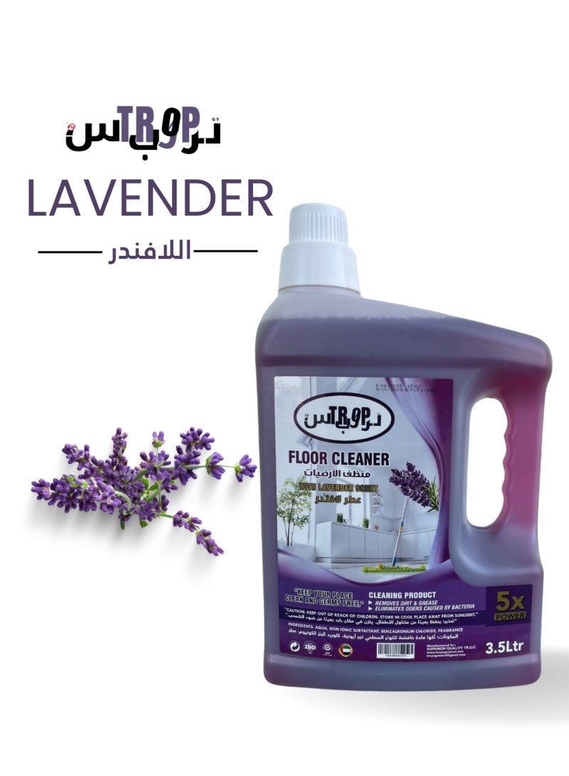 TROPS Lavender Scent Floor Cleaner 3.5 L Pack Of 3+1 OFFER PACK - Image 1