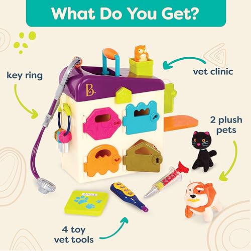 B. toys – Toy Vet Set For Toddlers, Kids – Pet Care – Pretend Play Set – Tools, Plush Toys – 2+ Years - Image 5